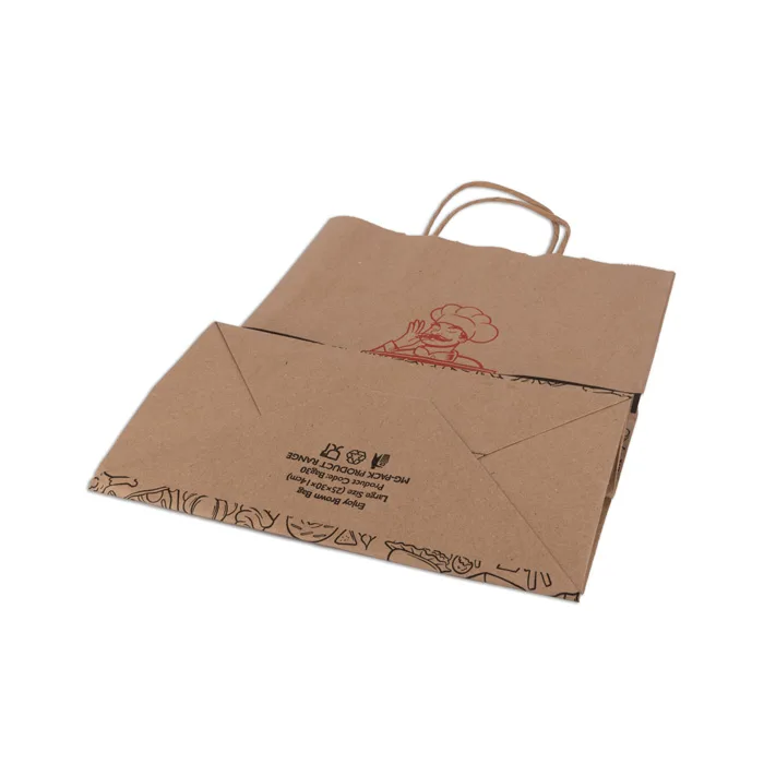 Enjoy Printed Twisted Handle Brown Paper Bags Large size (260140x300mm)