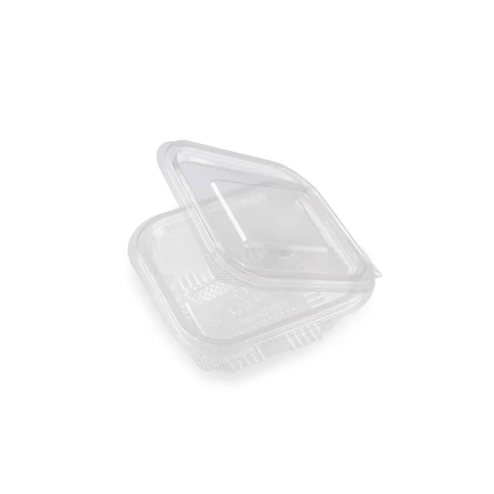 250CC CLEAR HINGED PLASTIC CONTAINERS HD